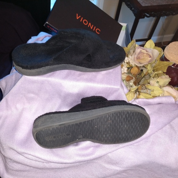 Vionic Shoes - Vionic Indulge Relax Terry Velcro adjust slippers